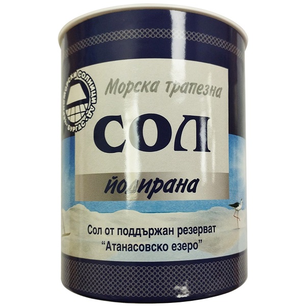 Черноморска Сол от Атанасовско Езеро, трапезна йодирана 500гр